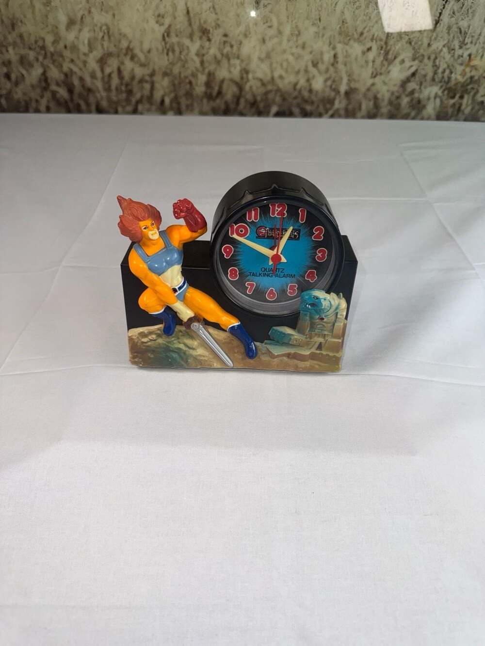 Vintage 1980s Thundercats Lion-O Talking Quartz Alarm Clock